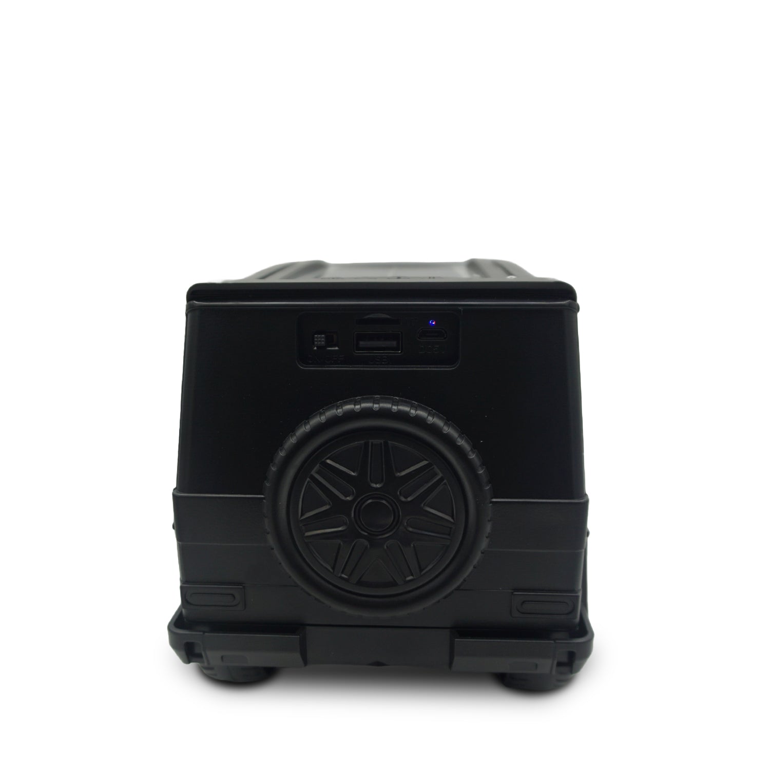 BassWagon: Rugged G Wagon Inspired Design Big Size Solar-Powered Bluetooth Speaker with Portable Wireless Speaker with Flashlight, USB, FM Radio & Outdoor-Friendly Build (colour may vary)