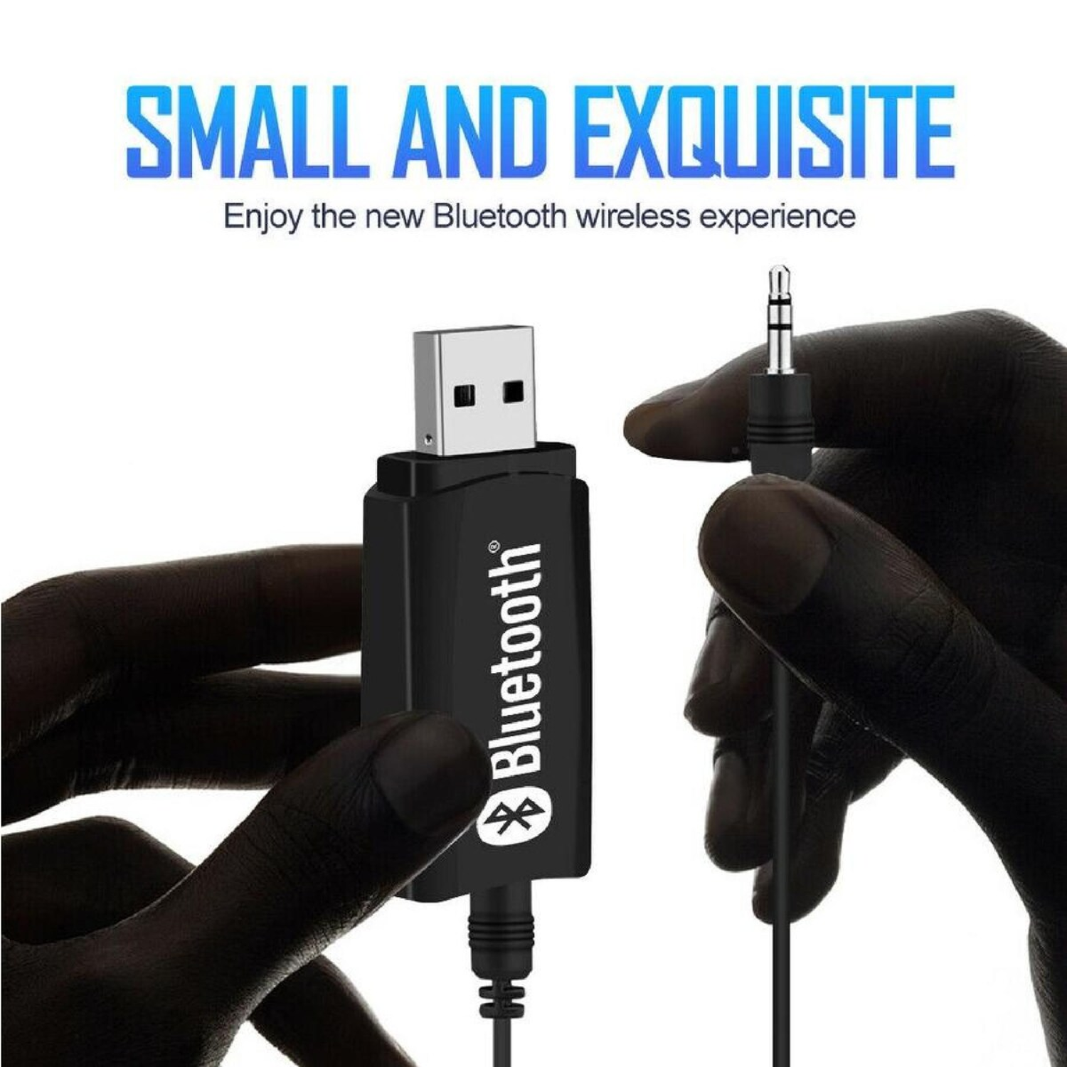 BluSync: Bluetooth Audio Receiver Adapter for Car Head Unit, Wired Speakers & AUX Devices, Wireless 3.5mm AUX Receiver