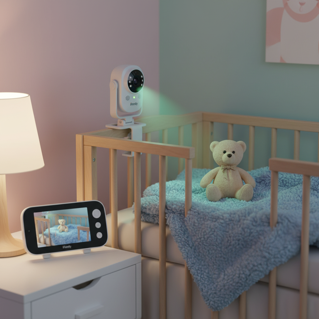 iFamily Video Baby Monitor with Pan-Tilt-Zoom Camera & 3.5" Screen