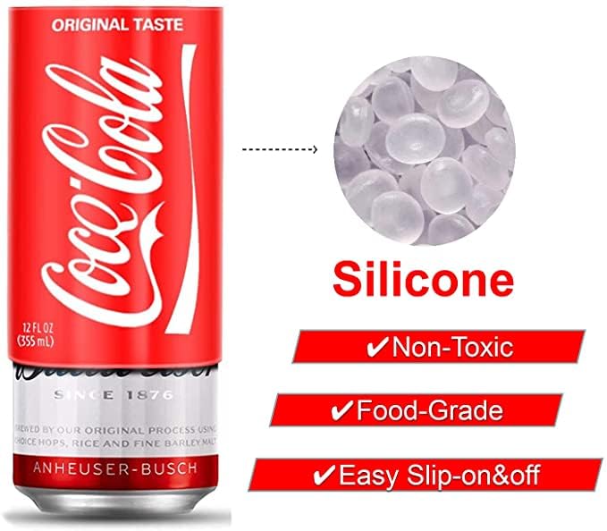 Boozie: 2Pc Silicone Beer Can Sleeves with Insulation, Soda for 550ML Cans – Looks Like Regular Soda Can | Hide Alcoholic Beverage Easily | Cola & Monster (2Pc Random)