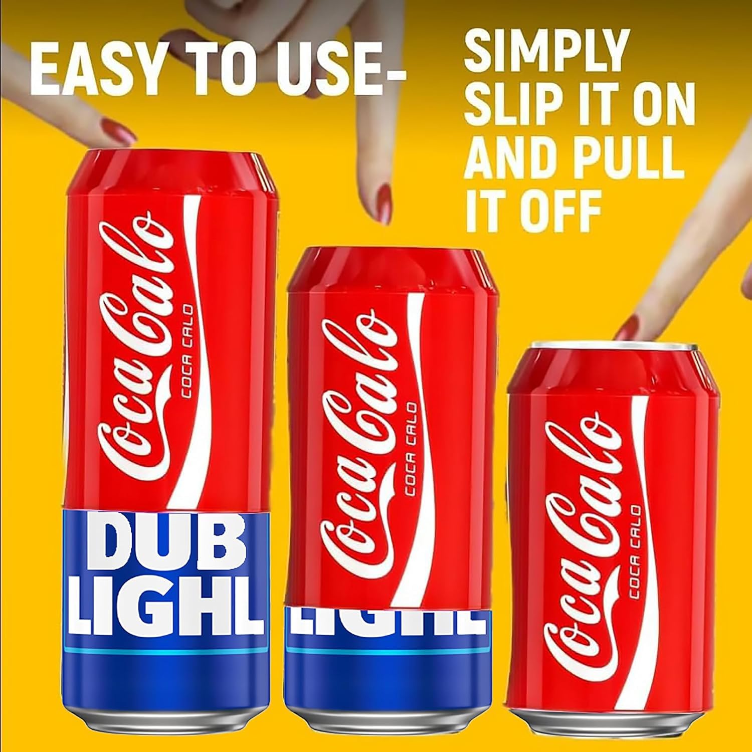 Boozie: 2Pc Silicone Beer Can Sleeves with Insulation, Soda for 550ML Cans – Looks Like Regular Soda Can | Hide Alcoholic Beverage Easily | Cola & Monster (2Pc Random)