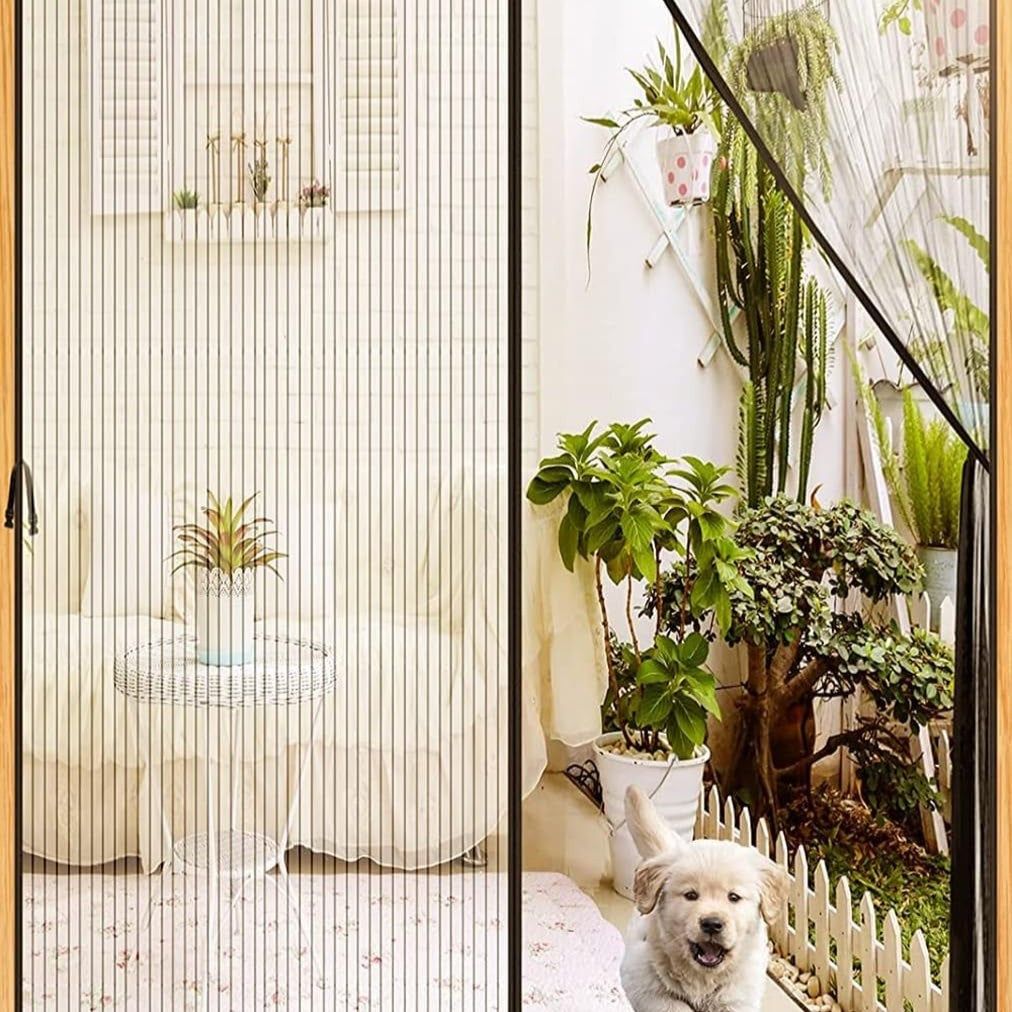 Magnetic Screen Door-Fit 38x82inch Door-Screen Door Itself Size 40x84inch-Screen Door Mesh Keeps Bugs Mosquito Out