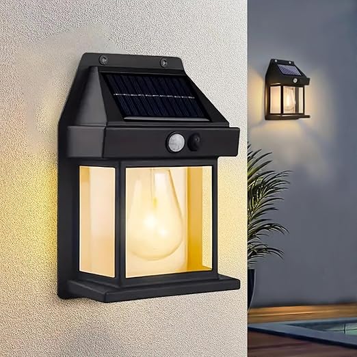 GIGAWATTS Solar Wall Lights Outdoor Motion Sensor Auto Chargeable Exterior LED Sconce